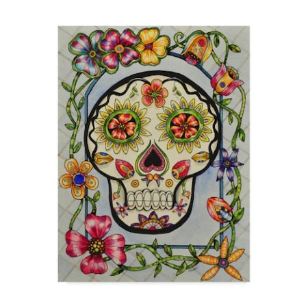 Charlsie Kelly 'Dia De Los Muerton Con Flores' Canvas Art,24x32